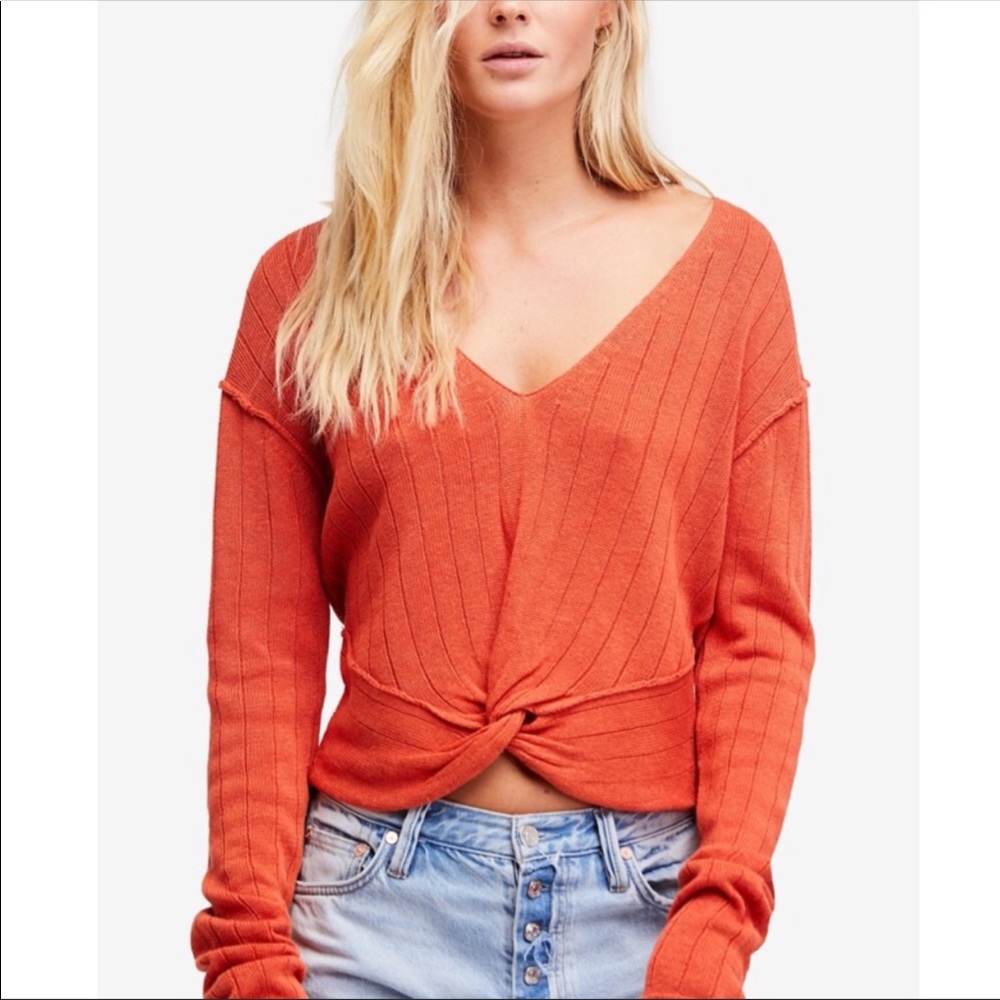 Free People Slouchy Cropped Sweater